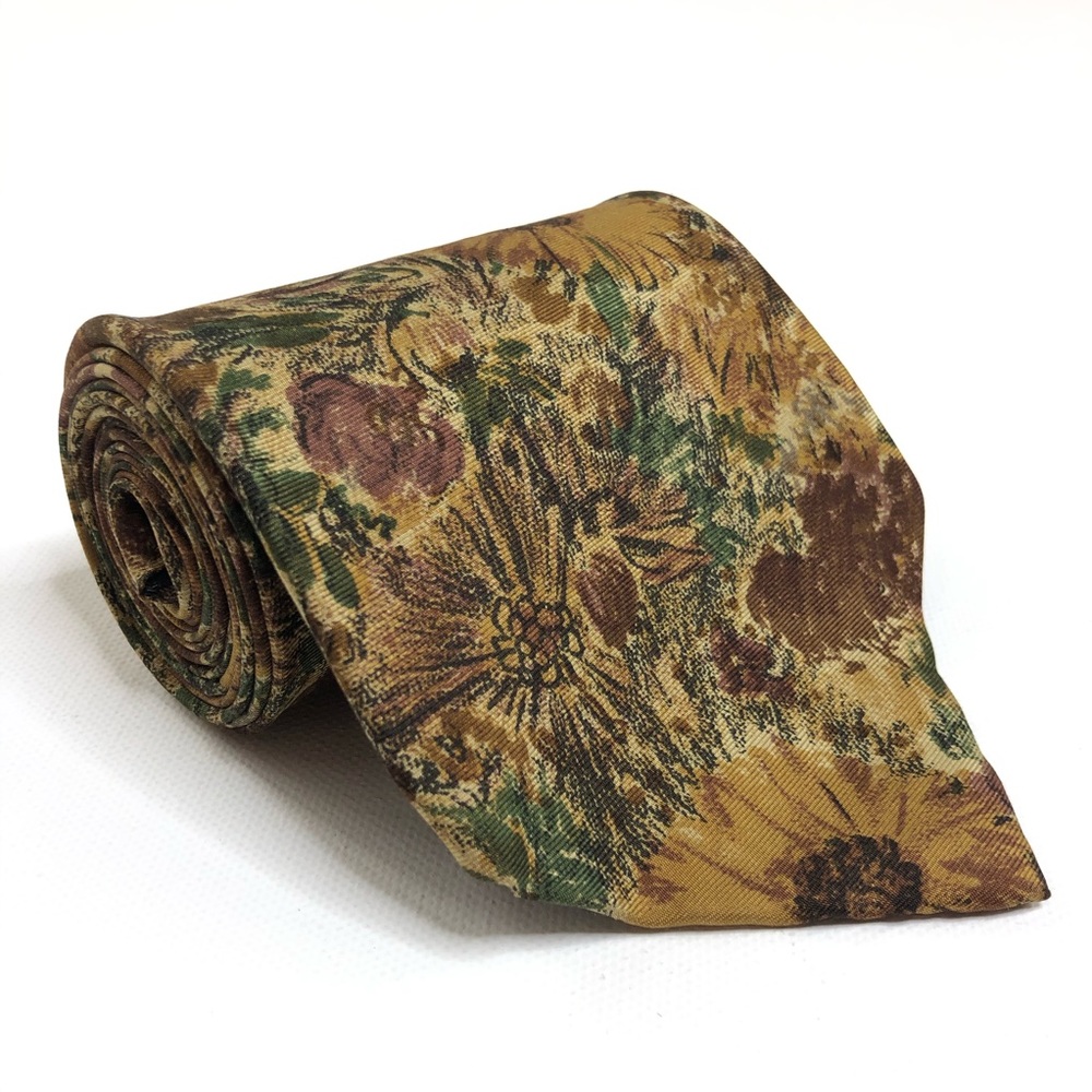 Burberry floral pattern 100% silk vintage tie